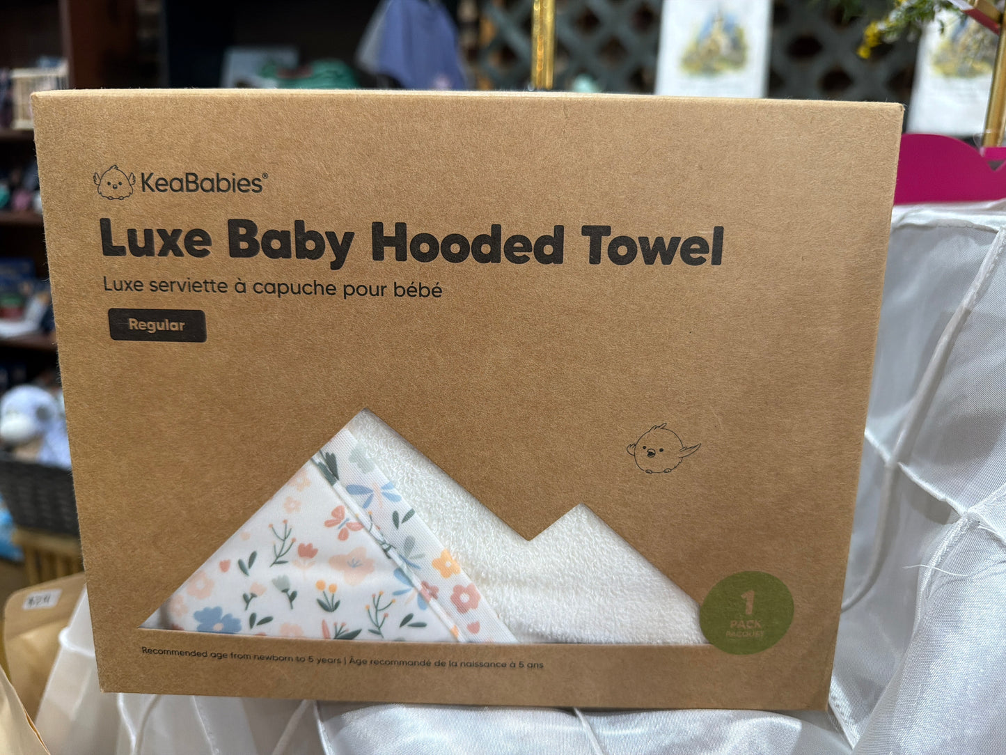 KeaBabies Luxe Baby Hooded Towel-Floral