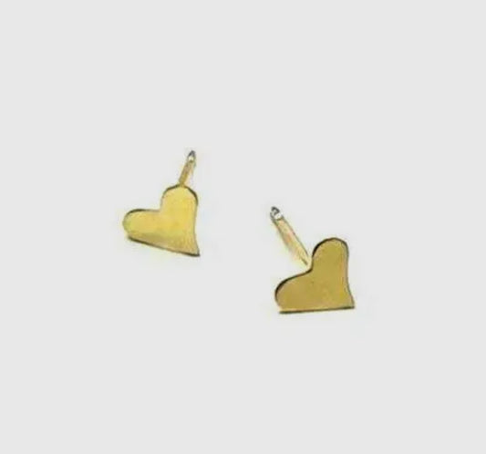 Erin Gray Petite Classic Heart Stud-14k Gold-Filled