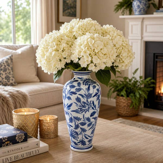 Sagebrook Home Blue Ceramic Decorative Vase (13 inch)
