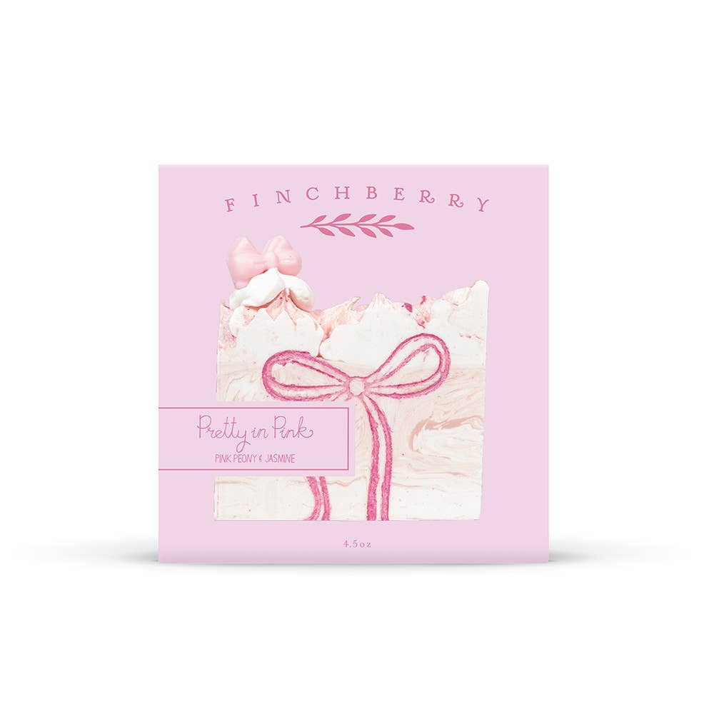 Finchberry Pretty in Pink Vegan Boxed Soap with Pink Coquette Bow