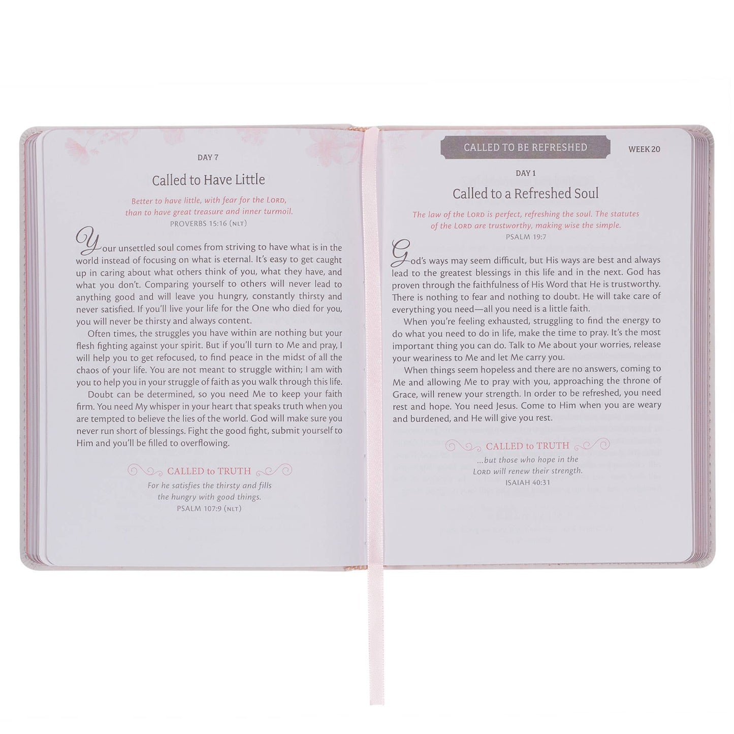 Christian Art Gifts Faux Leather Devotional-Walking in the Spirit