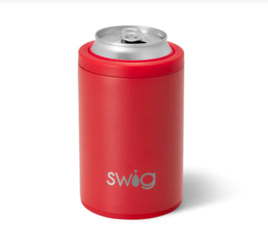 Swig Can + Bottle Cooler (12oz)-Matte Red