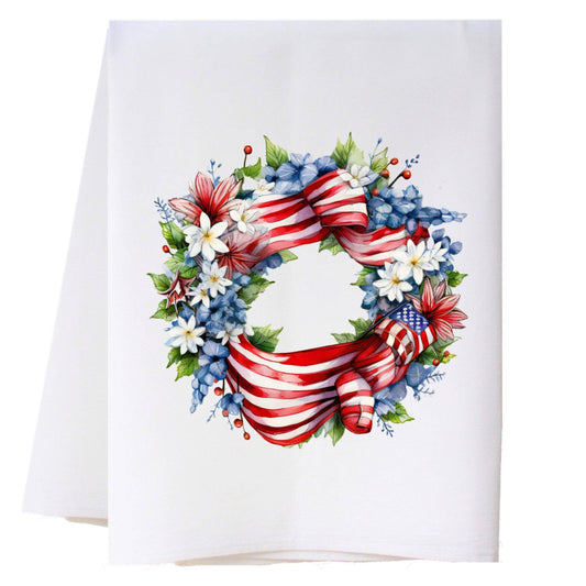 Cora & Pate Kitchen Towel-Patriotic Wreath