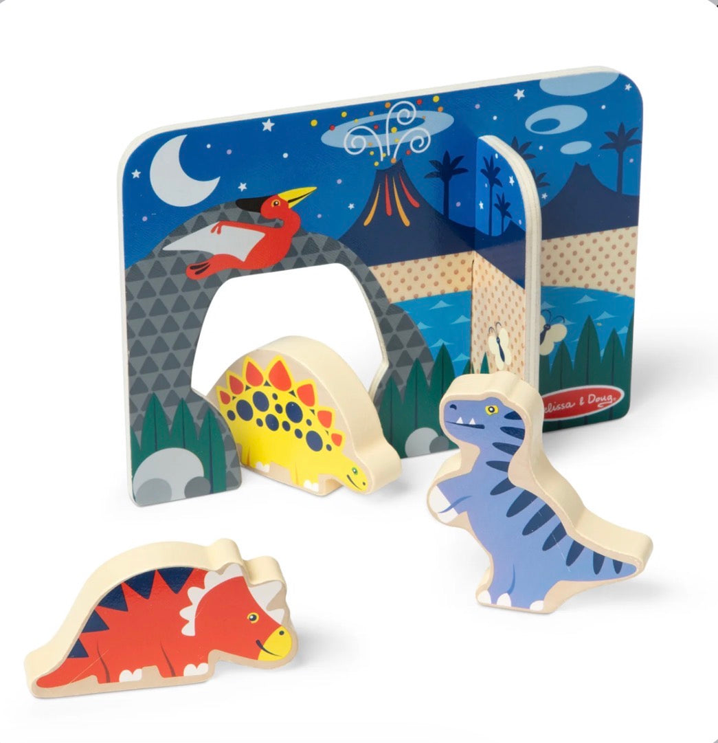 Melissa & Doug Wooden Dinosaurs Play Set