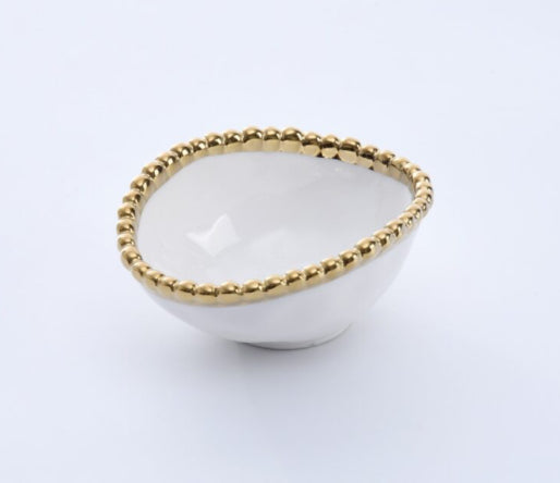 Pampa Bay Oval Condiment Bowl-Golden Salerno