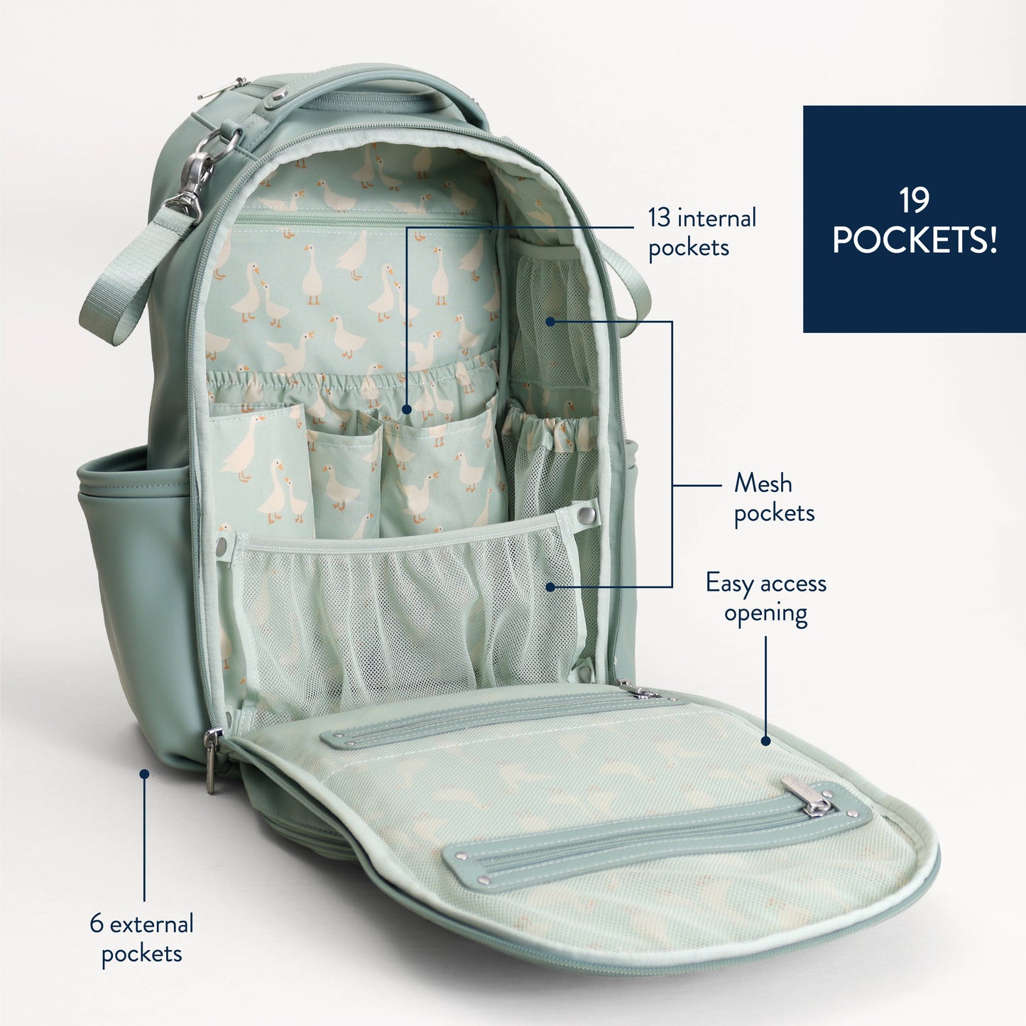 Itzy Ritzy Silly Goose Boss Plus Backpack Diaper Bag