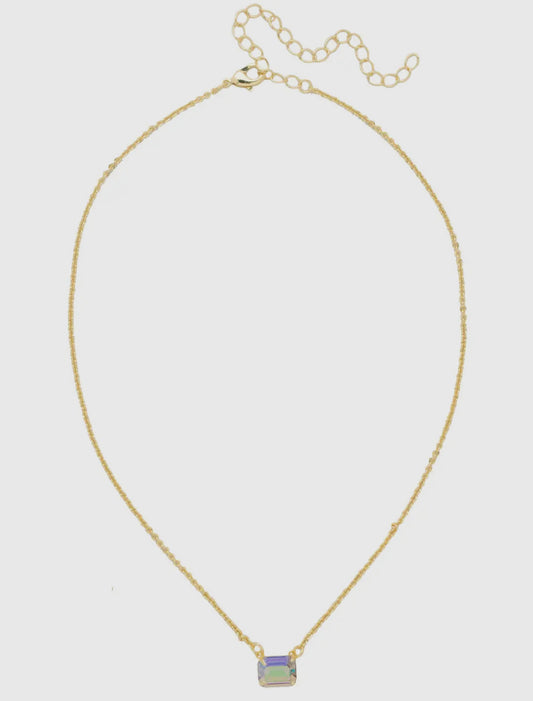 Sorrelli Octavia Single Crystal Pendant Necklace-Vibrant