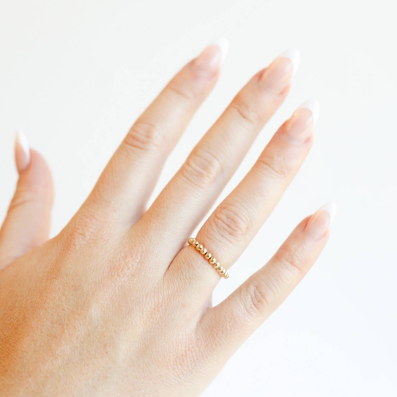 Beaded Blondes Ella Beaded Band Ring in Gold-5/6