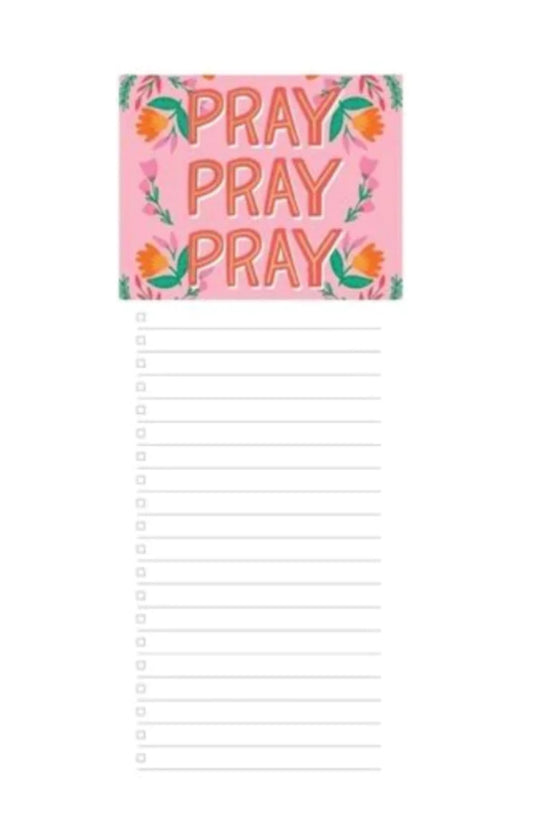 Mary Square Pray Pray Pray Magnetic Notepad