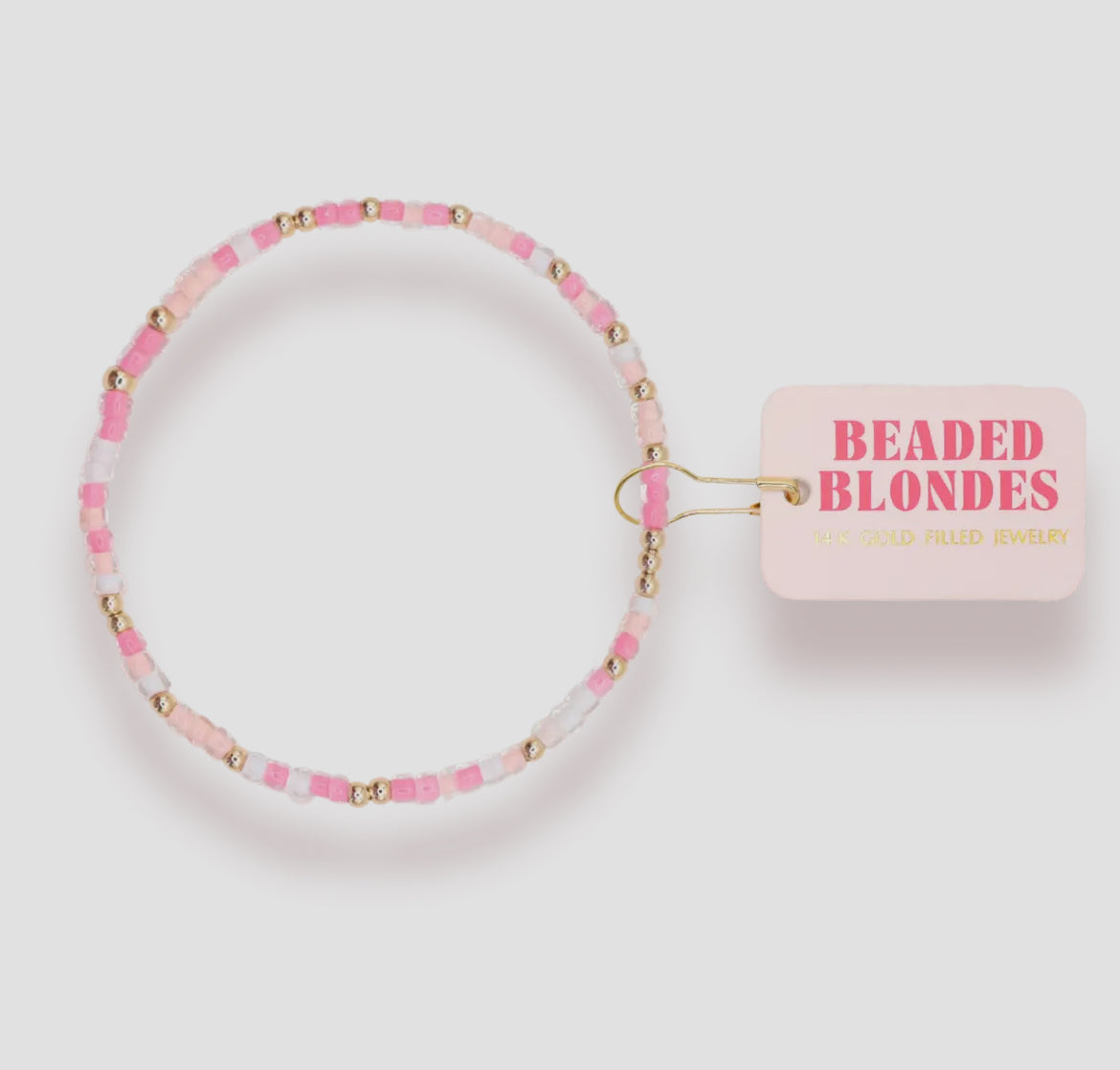 Beaded Blondes Rosey Pink Sprinkle Bracelet-Standard