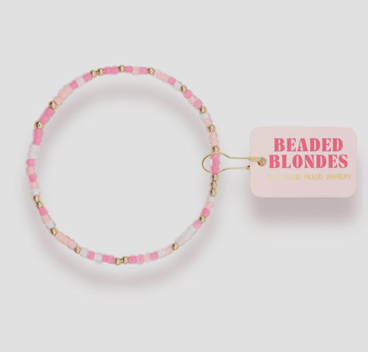Beaded Blondes Rosey Pink Sprinkle Bracelet-Standard