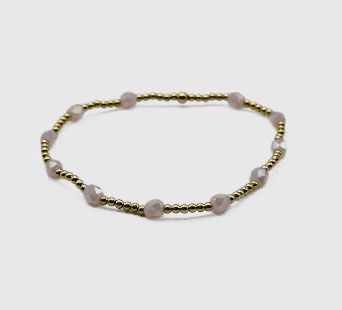 Erin Gray The Key West Gold-Filled and Waterproof Bracelet Collection-Light Pink