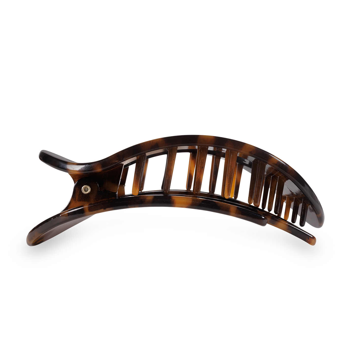 Teleties Large Round Flat Hair Clip-Tortoise
