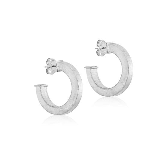 Sheila Fajl Bianca Hoops-Brushed Silver