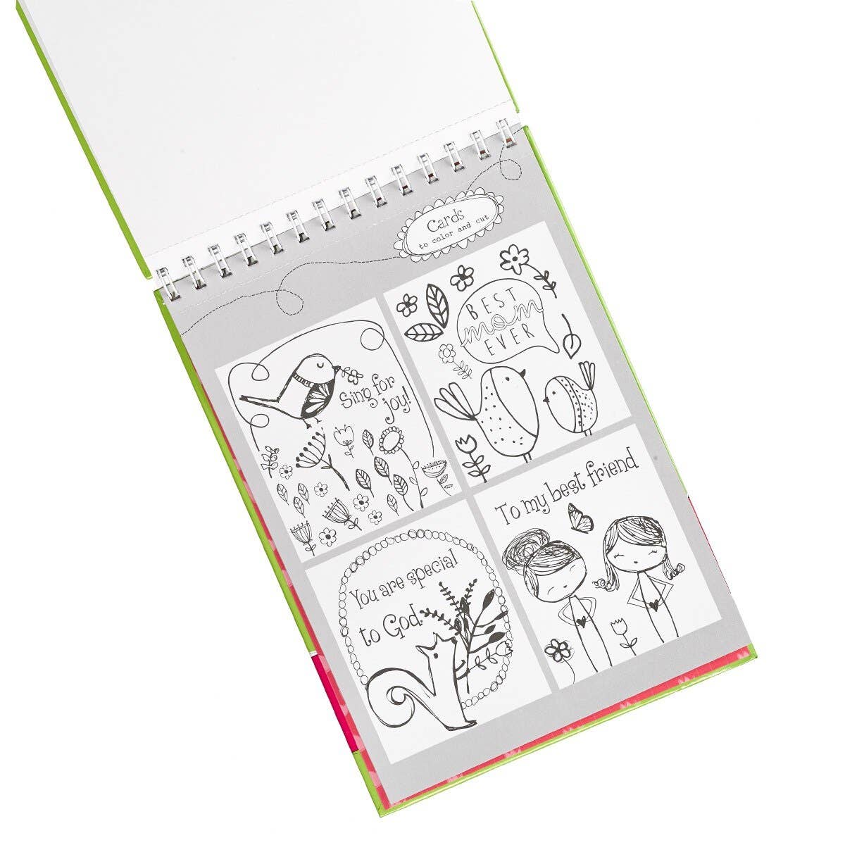 Christian Art Gifts Coloring Book Wirebound Inspirational for Girls