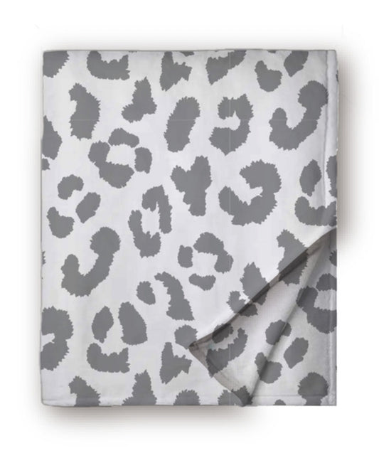 Southern Couture Super Soft Blanket-Grey Leopard