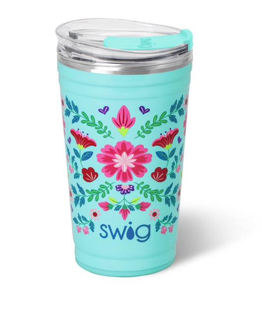 Swig Flora Azul Party Cup (24oz)