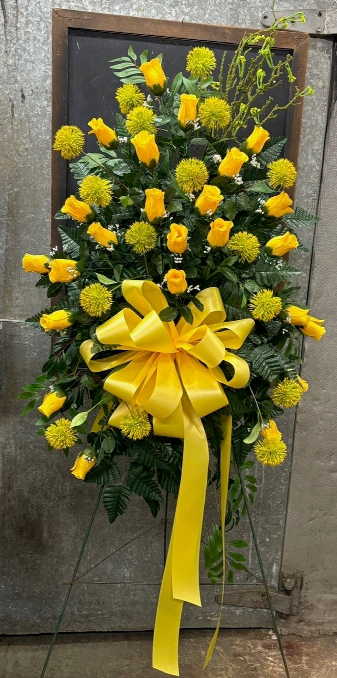 Yellow Rose Silk Spray