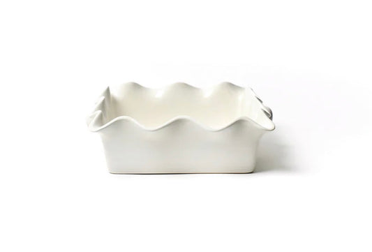 Coton Colors Signature Ruffle Square Casserole-White (9.5 in)
