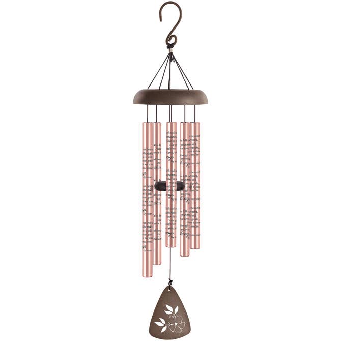 Carson Home Accents 30" Rose Gold Sonnet Chime-Beautiful Memories