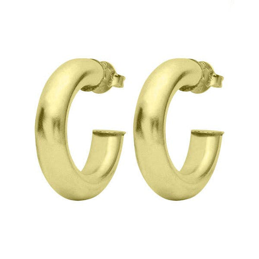 Sheila Fajl Small Chantal Hoops-Shiny 18K Gold Plated