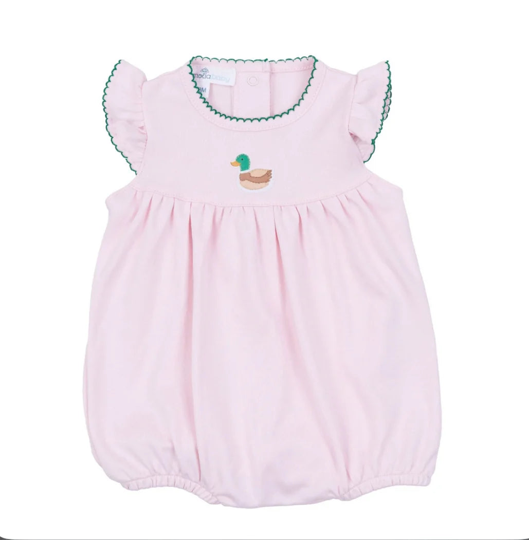 Magnolia Baby Magnolia Baby Mini Mallard Embroidered Bubble-Pink
