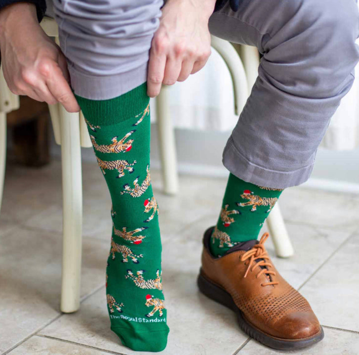 The Royal Standard Men’s St. Nick Tiger Socks (One Size)