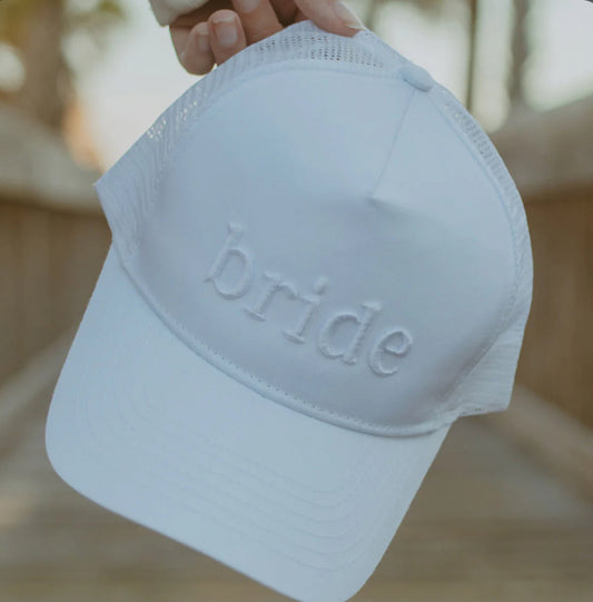 Katydid Trucker Hat-Embroidered Bride