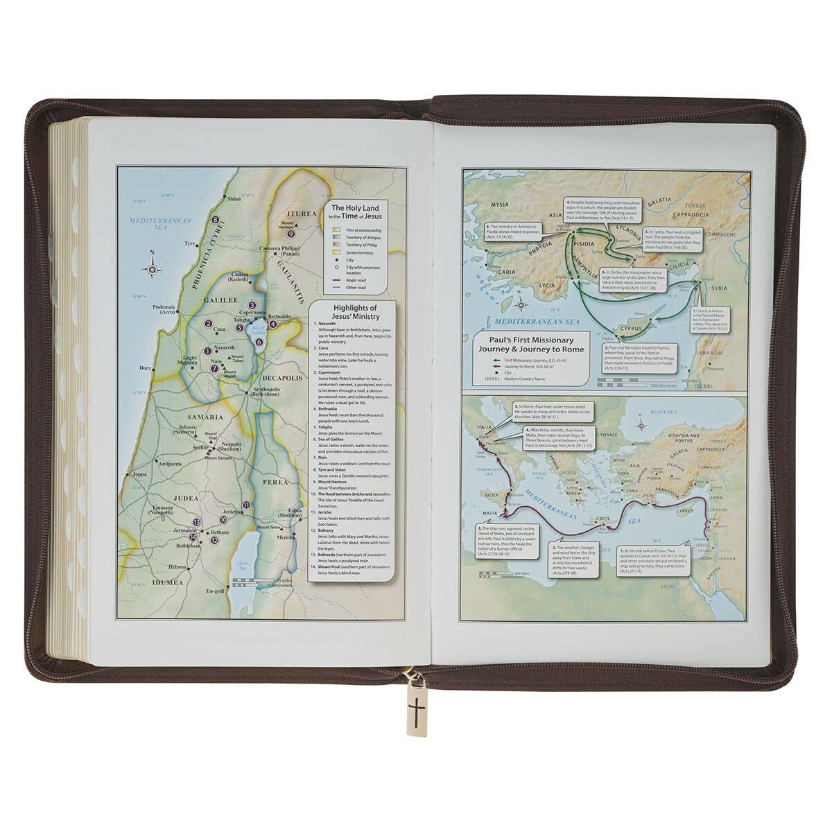 Christian Art Gifts KJV Bible Deluxe-Faux Leather with Zipper