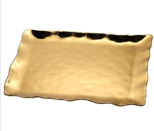 Gold Coast Gold Porcelain Rectangular Platter