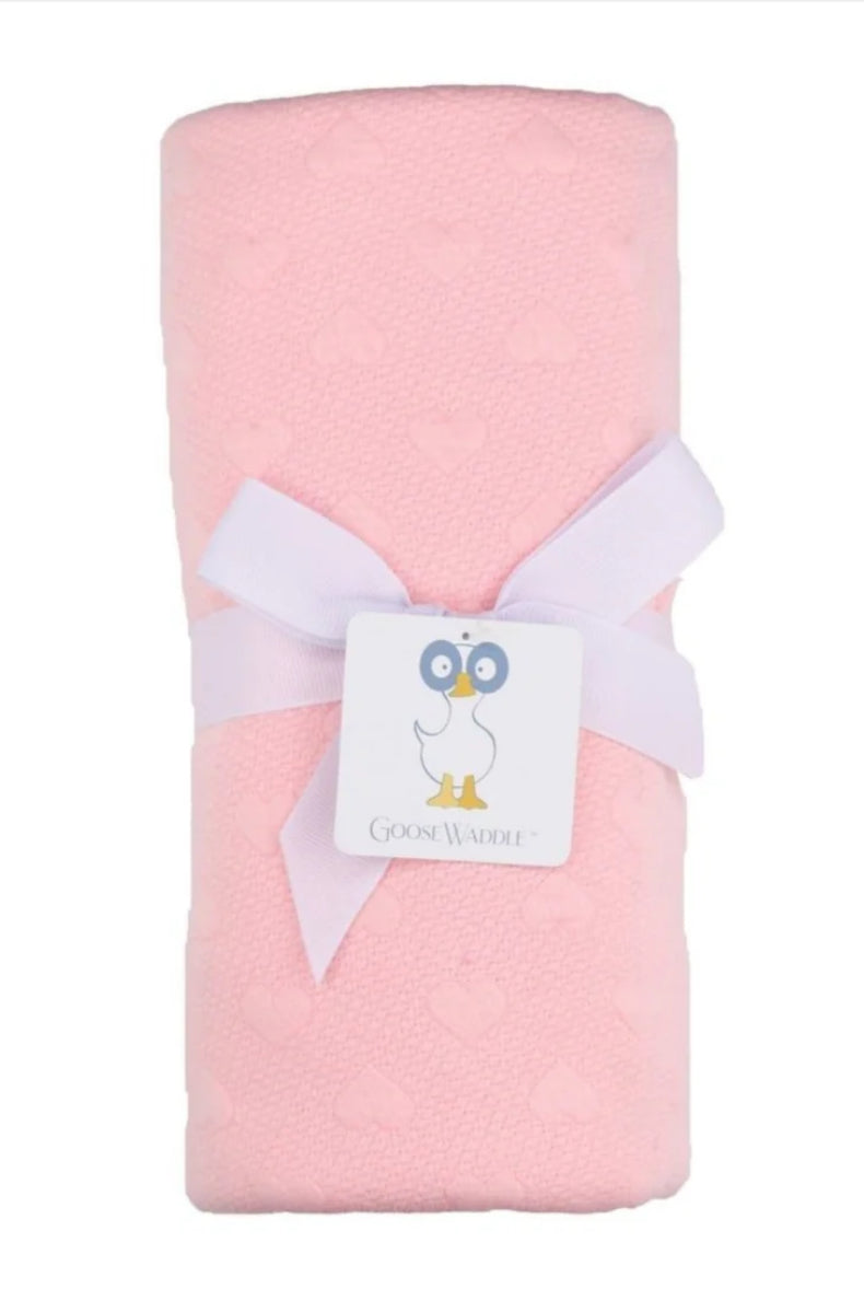 GooseWaddle Knit Baby Blanket-Pink