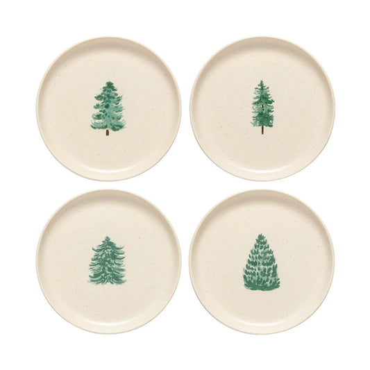 Casafina Pacifica Christmas Tree Salad/Dessert Plates (Set of 4)
