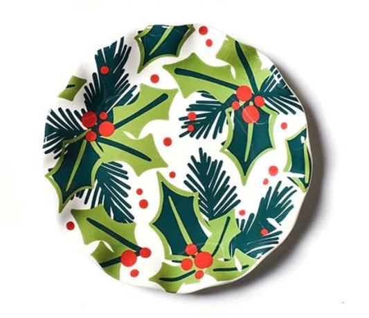 Coton Colors Balsam and Berry Holly Ruffle Salad Plate