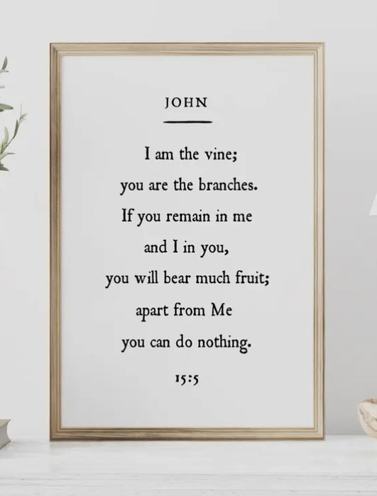 Revelation Culture 13x19 Page Book Print-John 15:5
