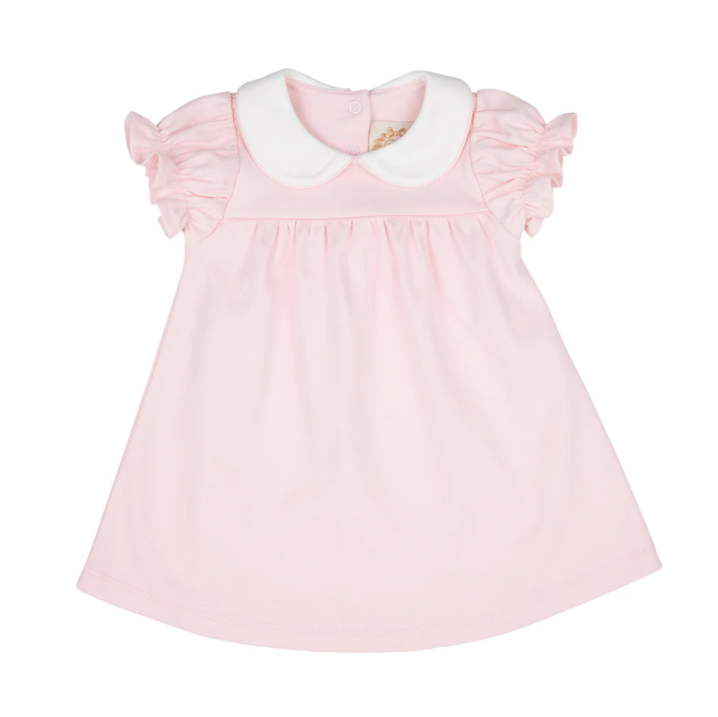 Beaufort Bonnet Holly Day Dress-Palm Beach Pink With Worth Avenue White (12-18 months)