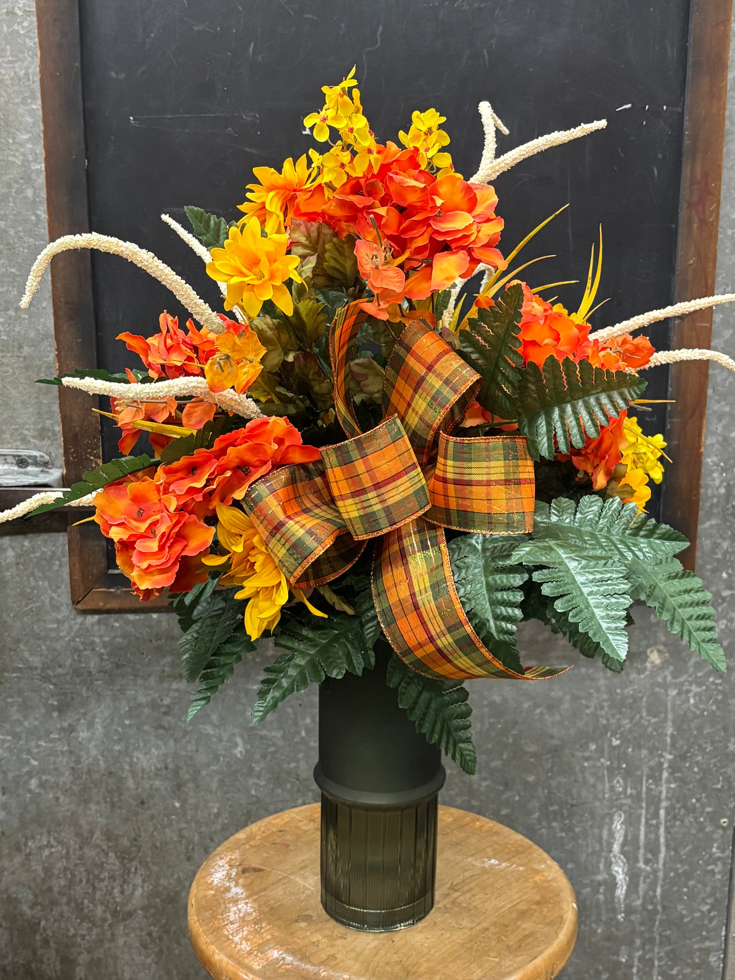 Silk Fall Mix Memorial Vase Insert