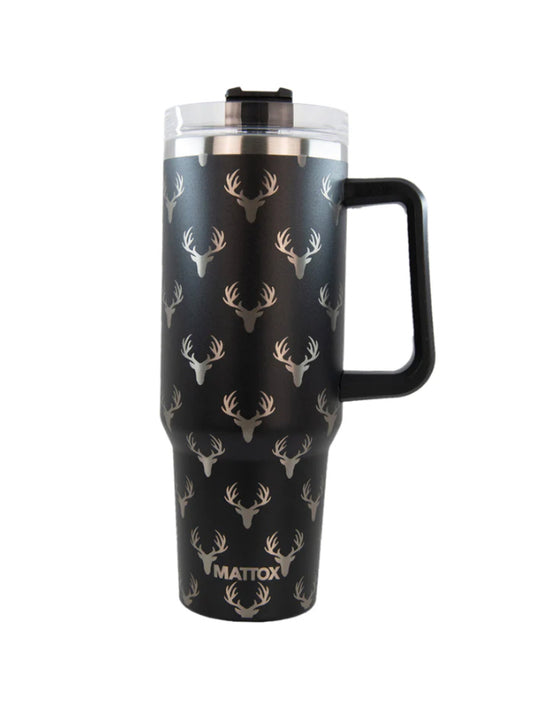 Mattox Tumbler Cup with Straw-Deer Print