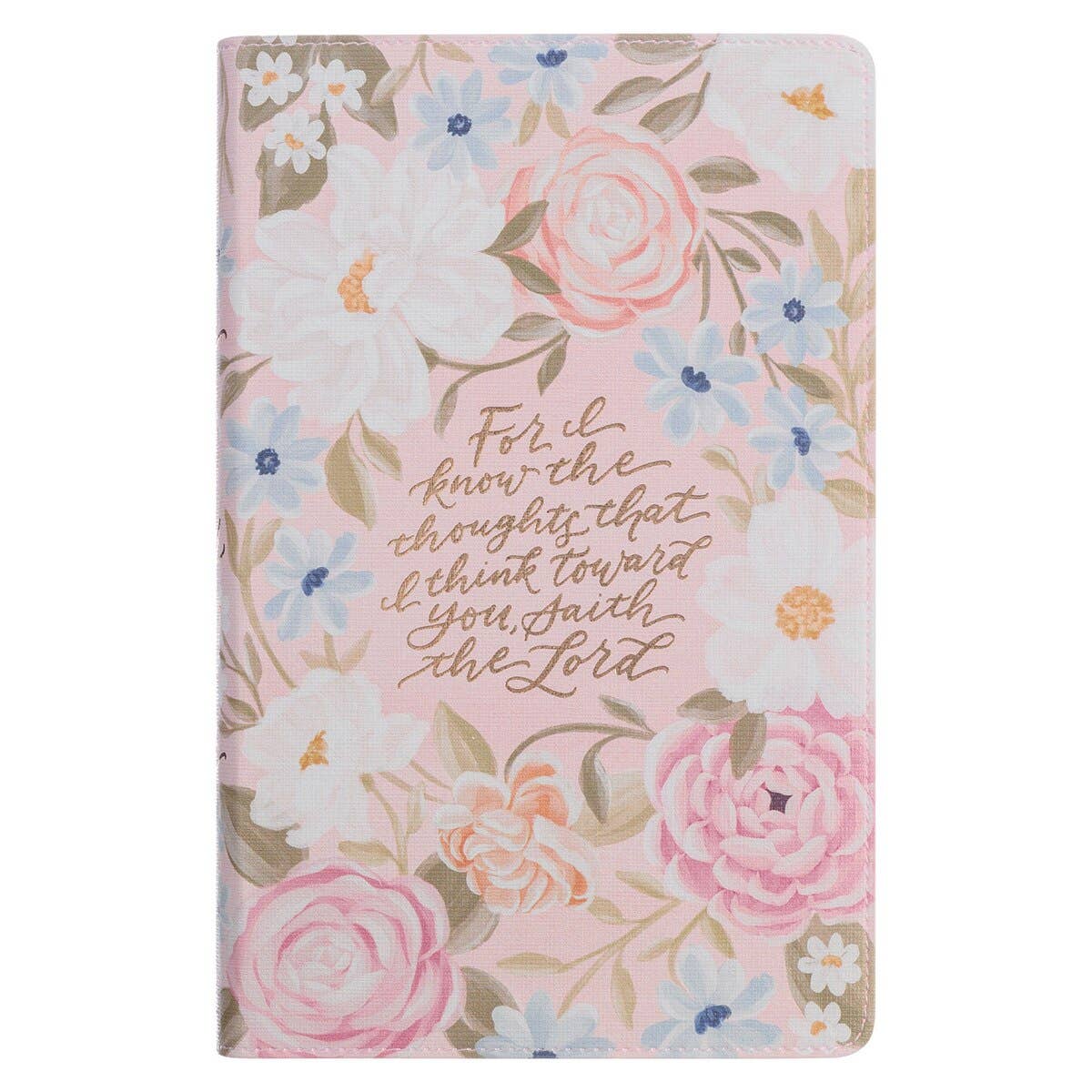 Christian Art Gifts KJV Bible Giant Print Standard-size Faux Leather Floral Print
