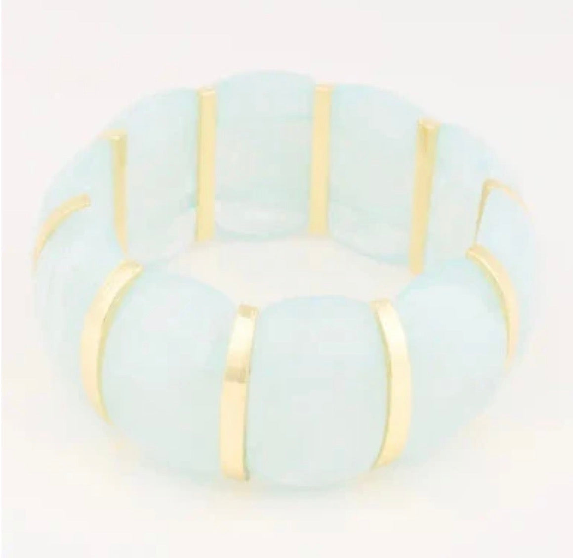 Michelle McDowell Rosemary Sky & Gold Tile Stretch Bracelet