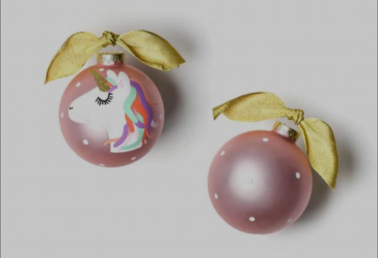 Coton Colors Unicorn Glass Ornament
