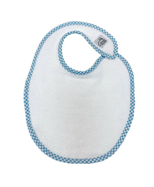 Stork & Loom Blue Gingham Classic Terry Bib