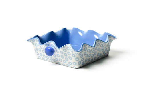Coton Colors Pip Square Ruffle Casserole-Iris Blue (9.5 in)