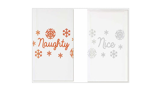 Our Name Is Mud Naughty and Nice Tea Towel Set