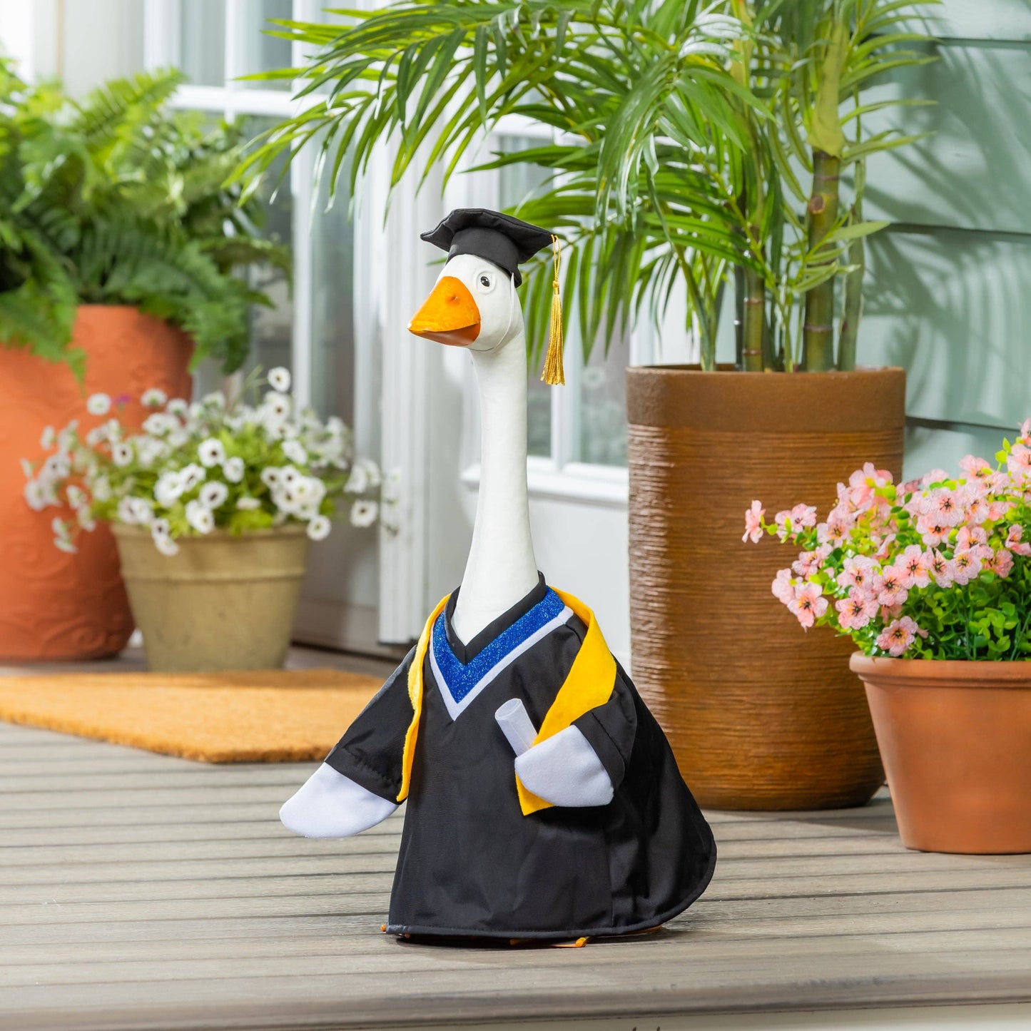 Evergreen Enterprises Giddy the Porch Goose Statue-Metal