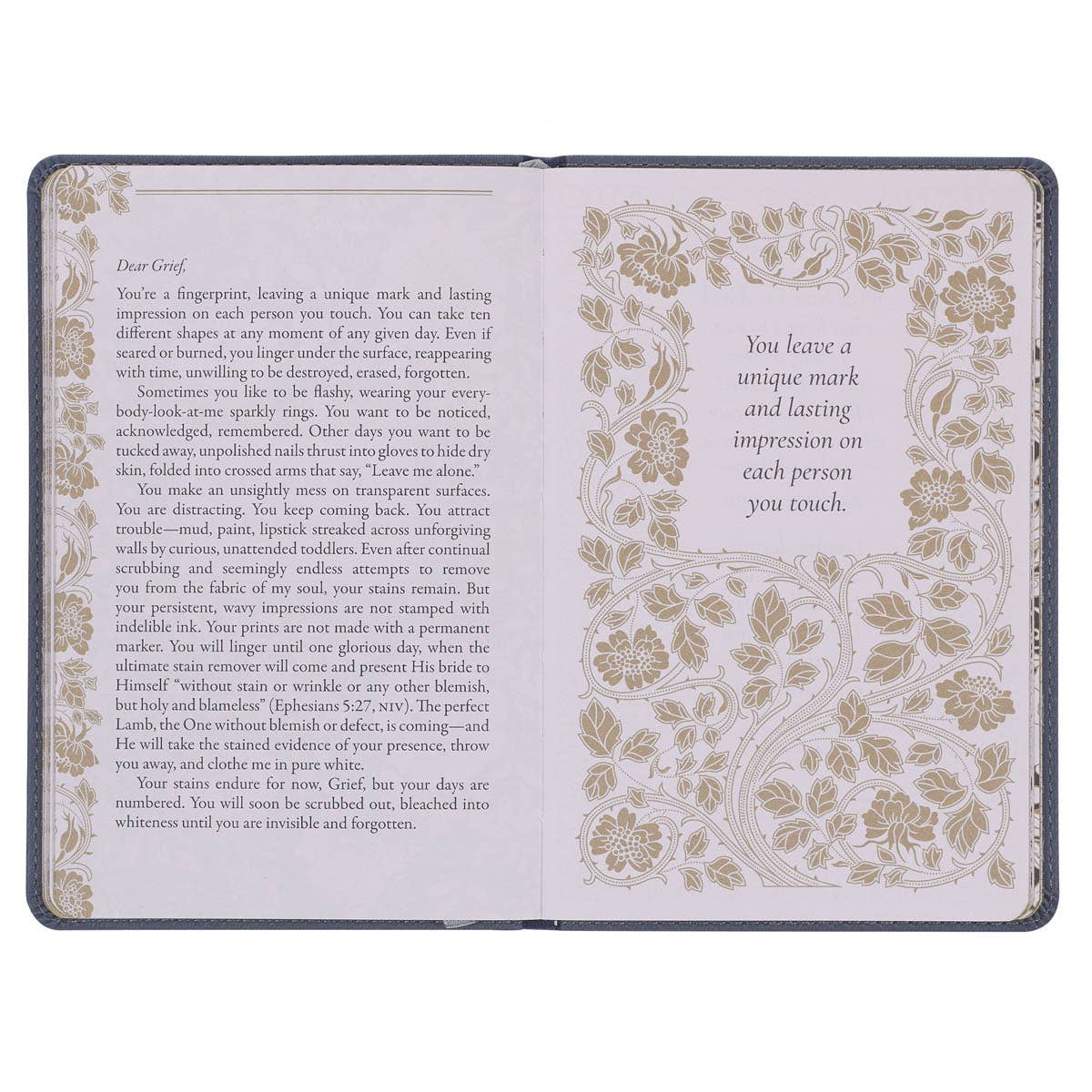 Christian Art Gifts Letters to Grief-Faux leather