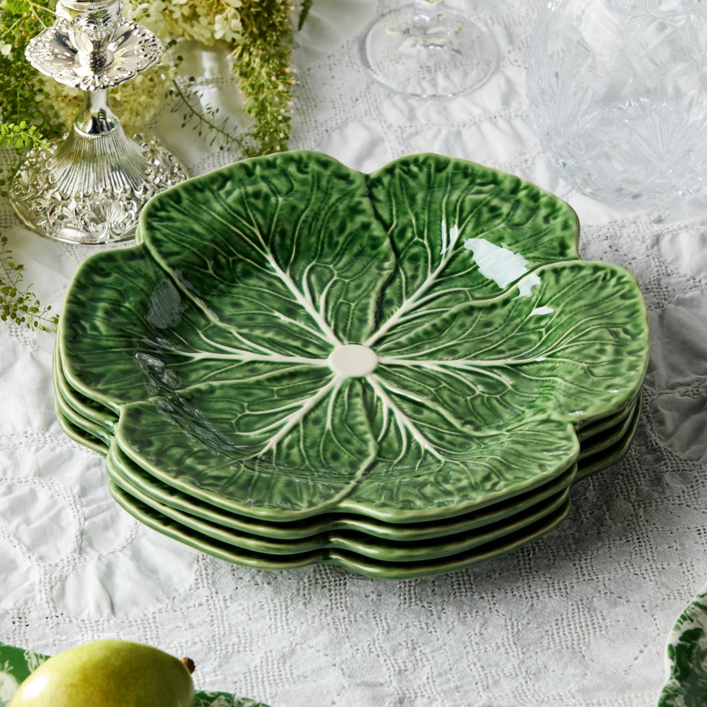 Certified International Le Jardin Cabbage 3-D Dinner Plate 11in