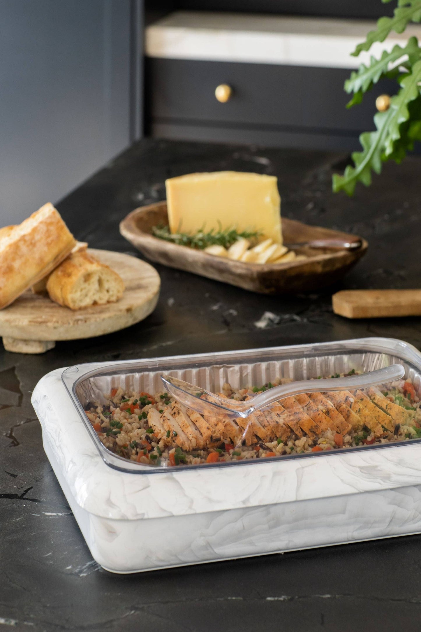 Fancy Panz Cake Pan Set with Spoon-Marble