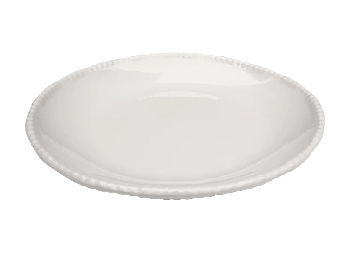 Always Relish Beaded Dinner Plate-White