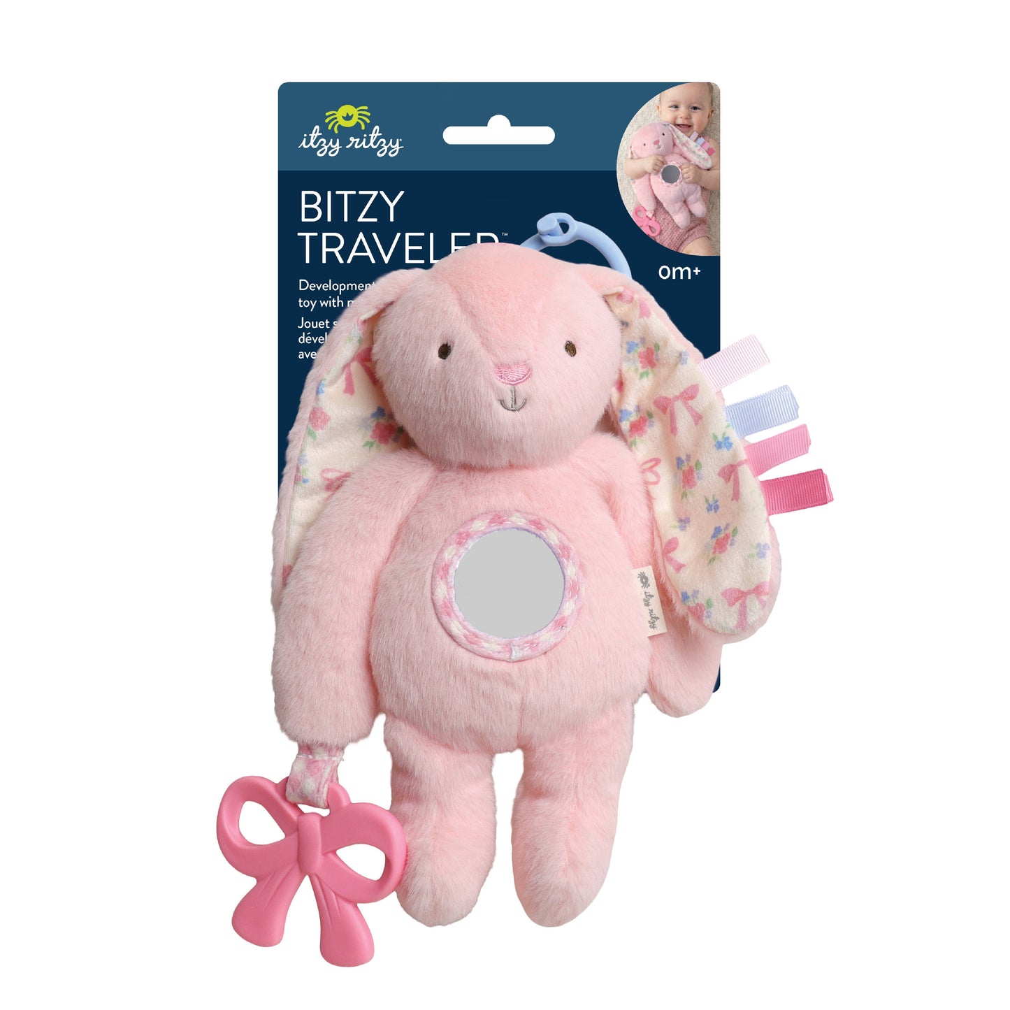 Itzy Ritzy Bitzy Traveler-Pink Bunny