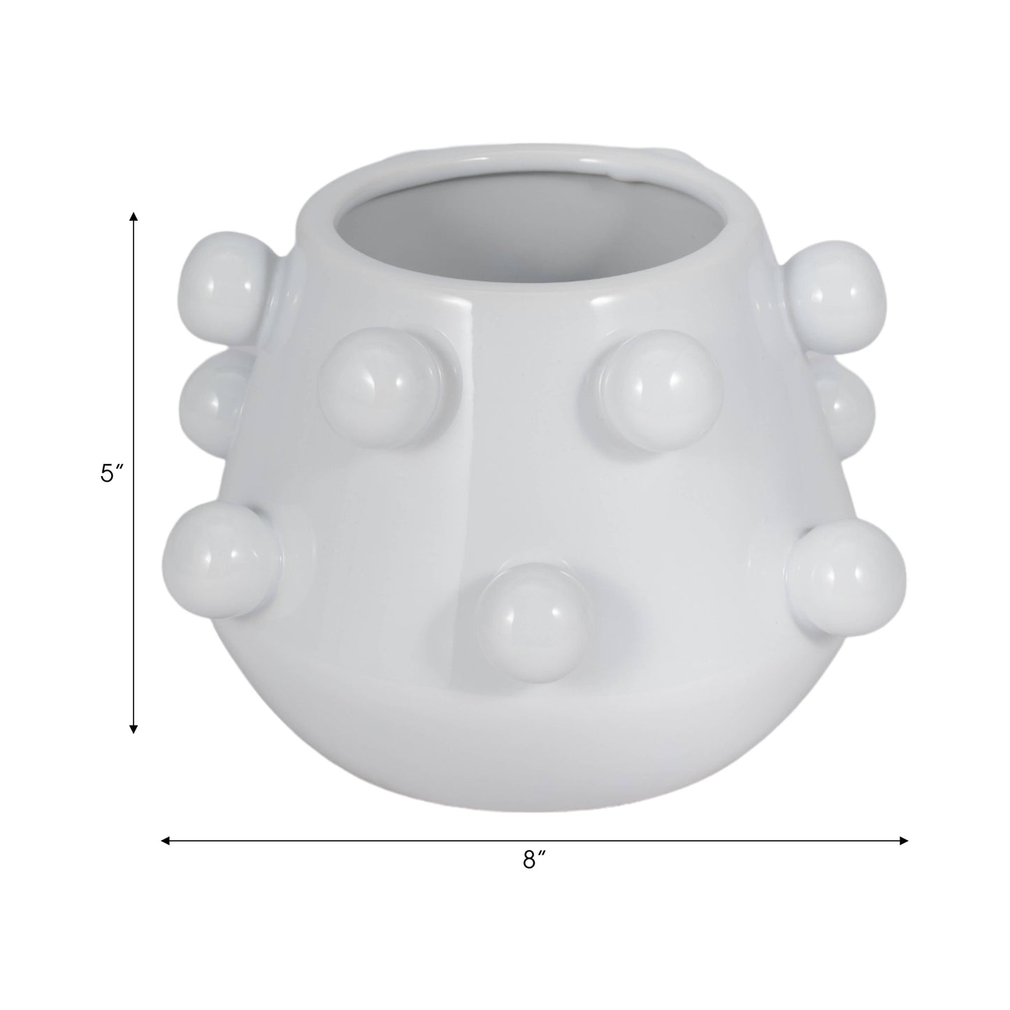 Sagebrook Home White Ceramic Bubble Plant Pot (8 inch)